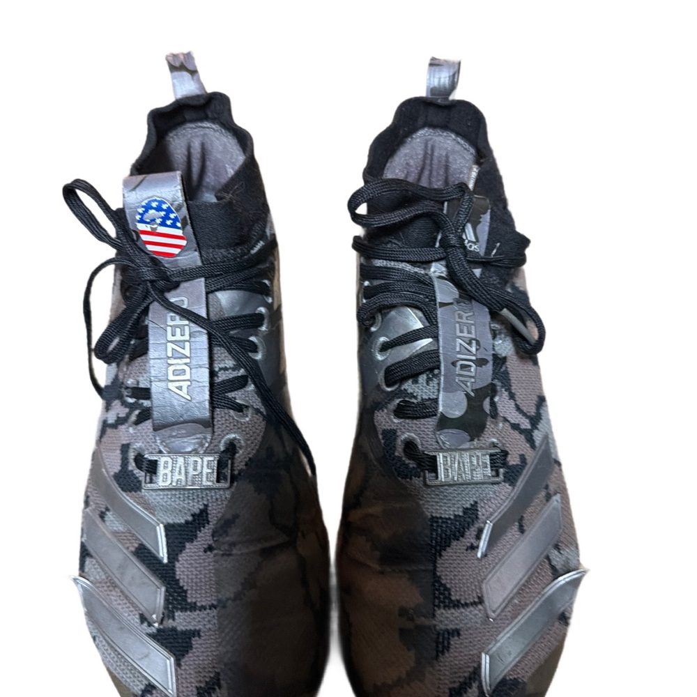 BAPE Men’s Black and Gray football cleats, size 8 mens